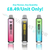 Three colorful 'CRYSTAL POD MAX' vape devices with promotional text on a white background