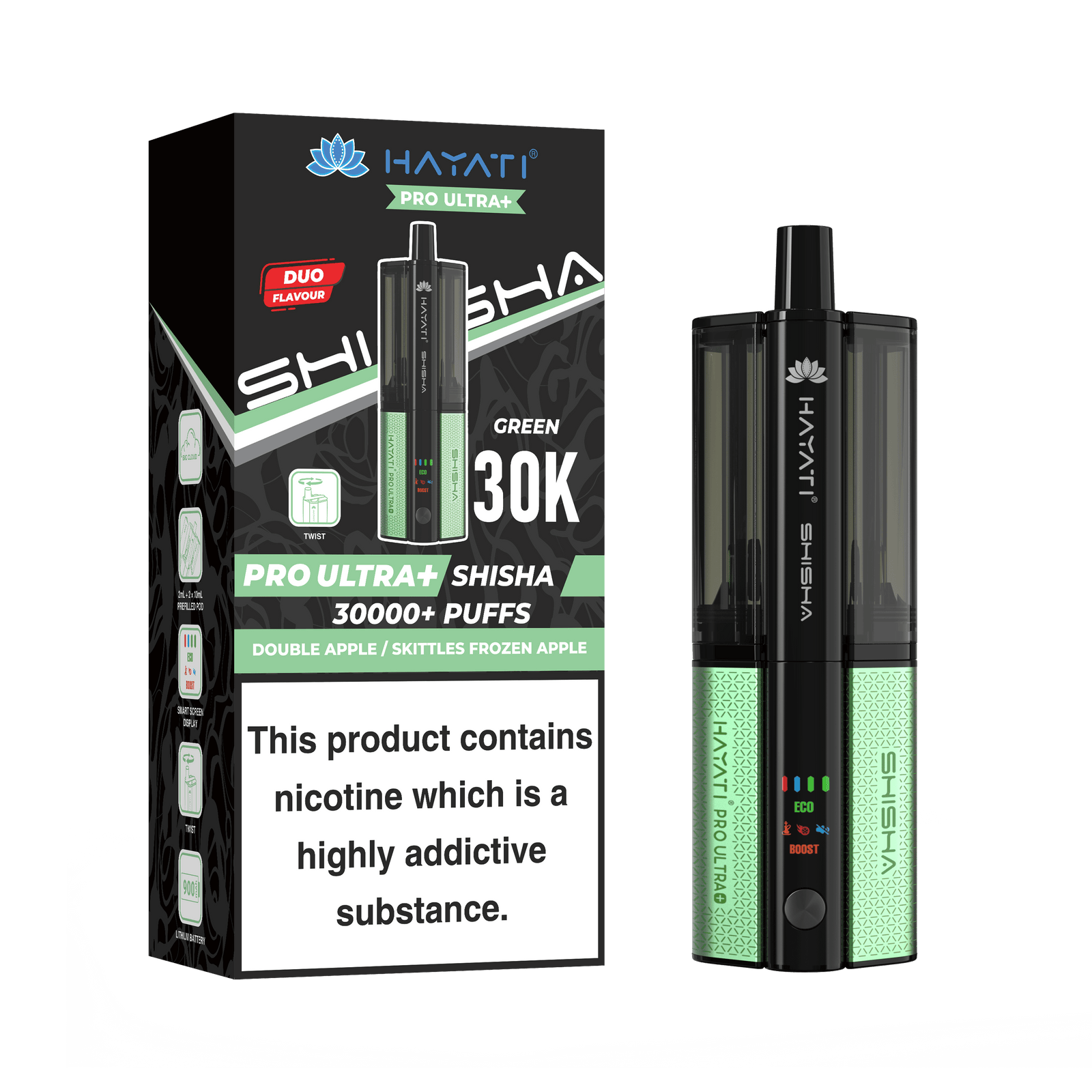 Hayati Pro Ultra Plus Shisha 30k Puffs Prefilled Pod Kit