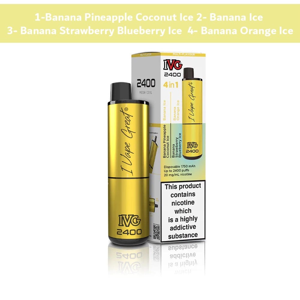 Ivg 4 in 1 2400 Puffs Banana Edition