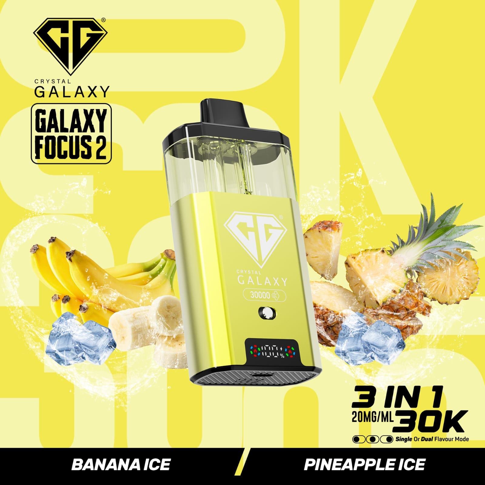 Crystal Galaxy Focus 2 30K Banana Ice and Pineapple Ice