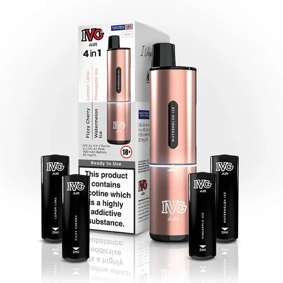 IVG Rechargeable Air 4 in 1 Pod Kit for 8.99 Only IVG Rechargeable Air 4 in 1 Pod Kit for 8.99 Only