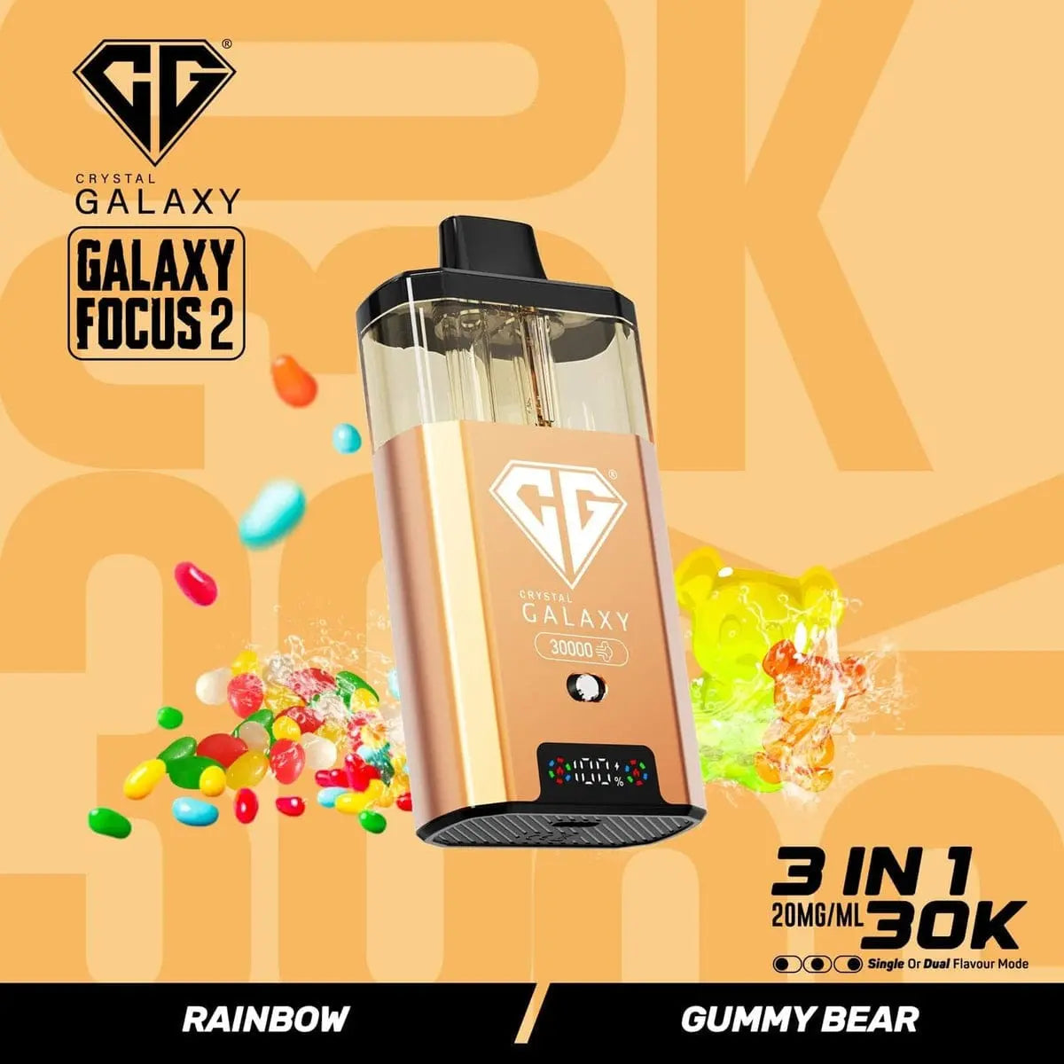 Box of 5 Crystal Galaxy Focus 2 30k 100% Authentic Vape At Door