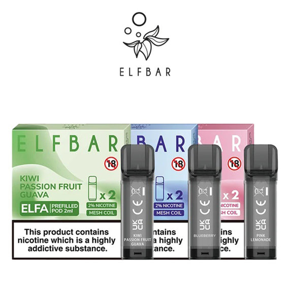 Elf Bar ELFA Pre-Filled E Liquid Pods Nic Salt 2ML 20MG