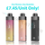Three gradient-colored Elux Ene Legend 15k Prefilled Pod Kit  with promotional text on a white background