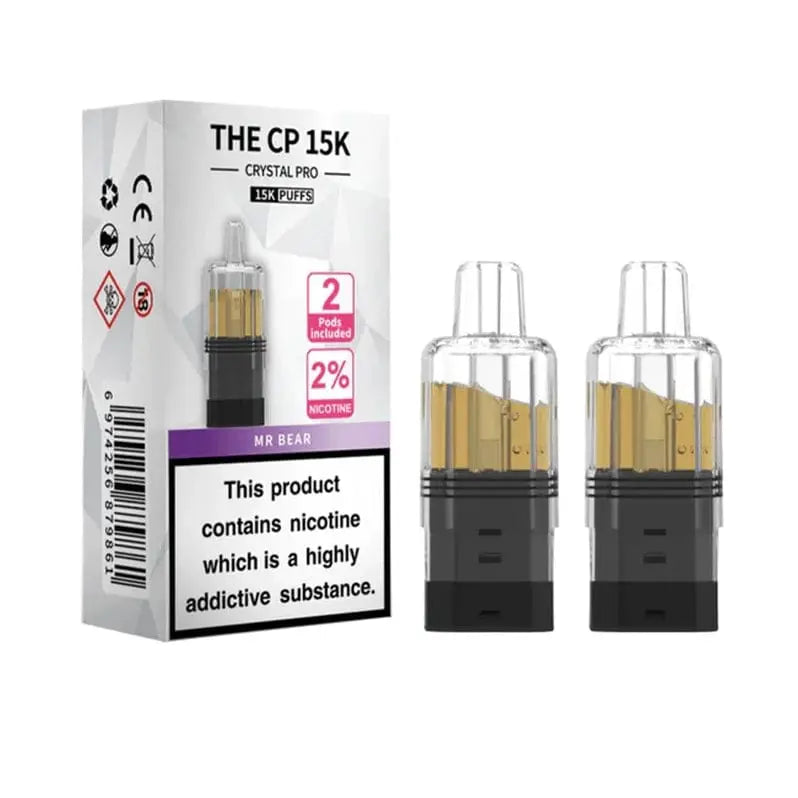 Crystal Pro CP 15K Replacement Refill Pods | 2% Nicotine, Mesh Coil & 25 Flavours Vape At Door