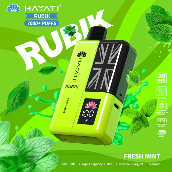 Hayati Rubik 7000 Puffs Fresh Mint