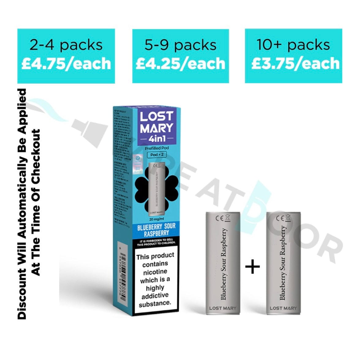 Lost Mary 4 in 1 Replacement Pods Main Deal Image