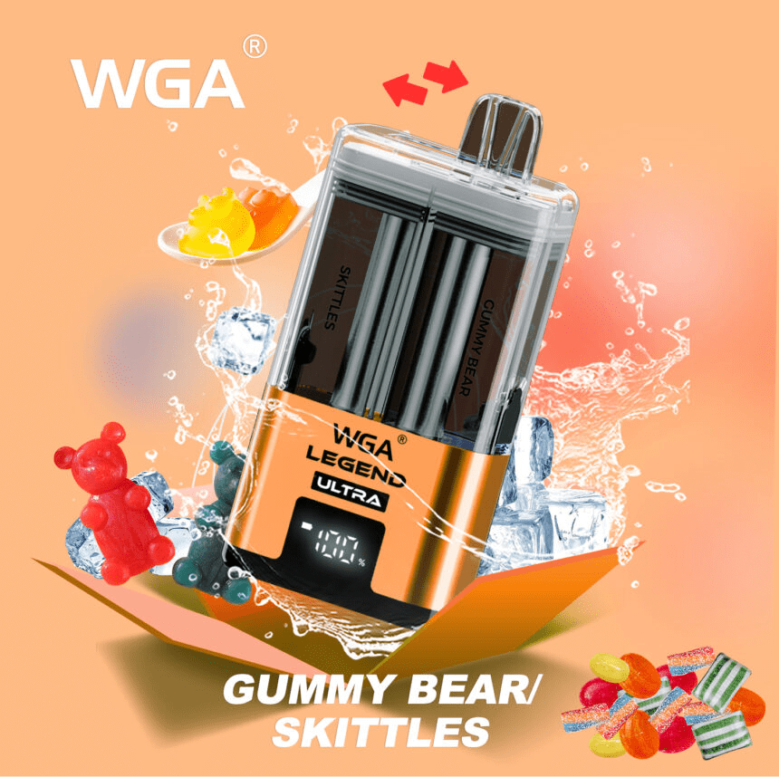 wga crytal ultra 30000 puffs disposable vape GUMMY-BEAR-SKITTLES