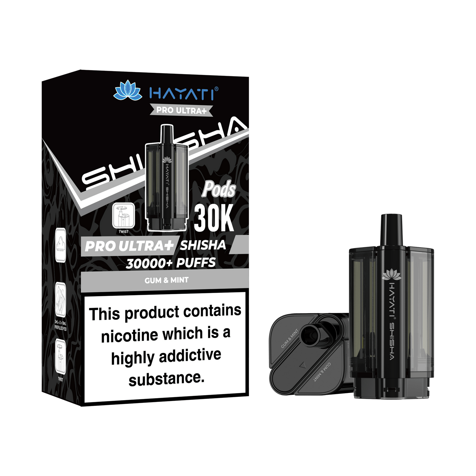 Hayati Pro Ultra Plus Shisha 30k Replacement Prefilled Pods