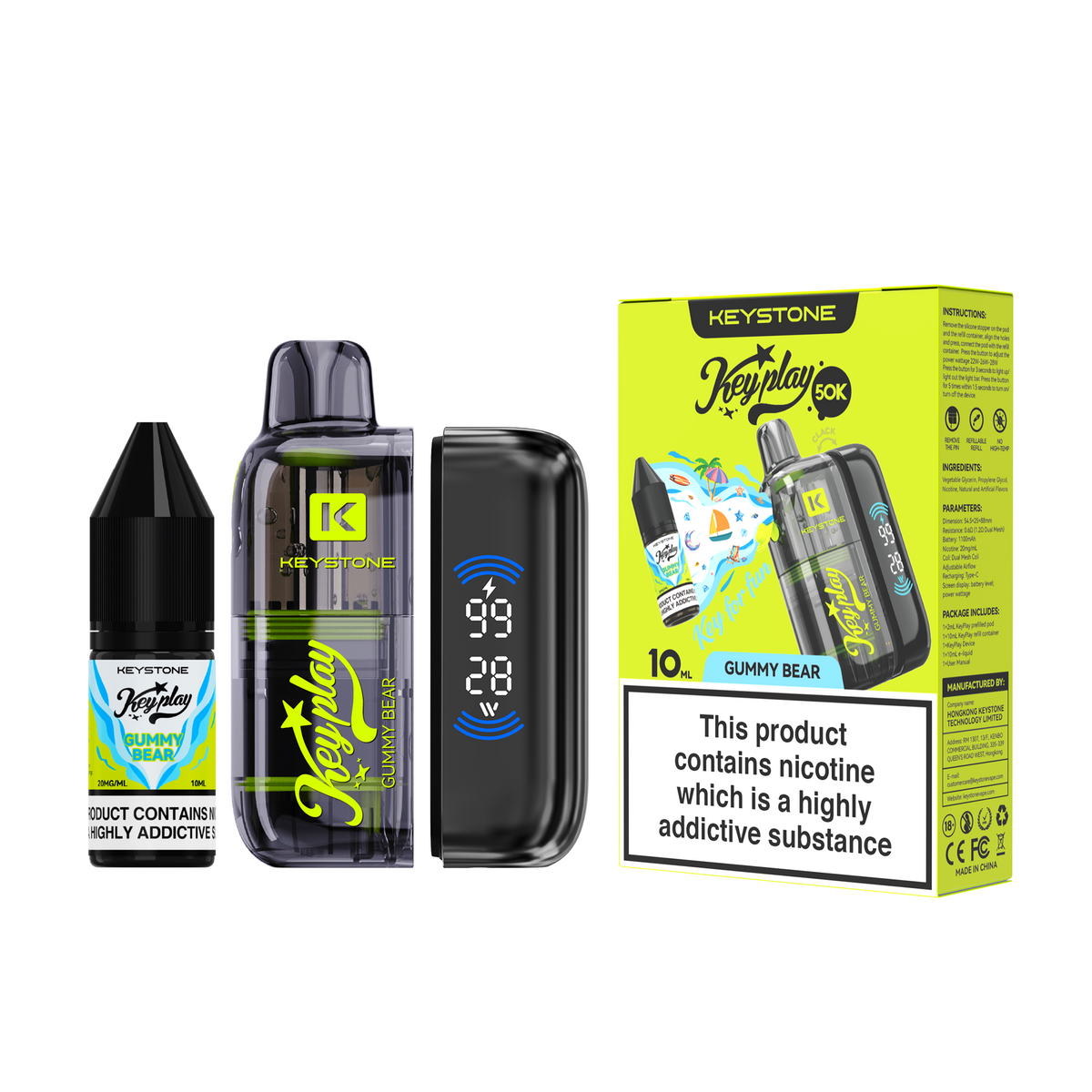 Keystone Keyplay 50K Refillable Pod Vape Kit (50,000 Puffs)