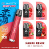 Hayati Remix 2400 Hawaii Remix Starter Kit Includes Strawberry Raspberry Ice, Watermelon Raspberry, Strawberry Hubba Bubba and Strawberry Bubblegum