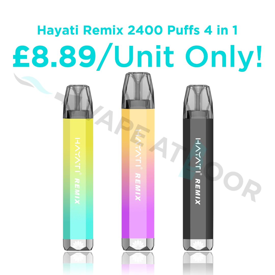 Hayati Remix 2400 Puffs 4 in 1 Pre-filled Pods Starter Kit 2%