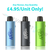 Three JNR Aurora 30k Refill Pods in blue, black, and green on a white background with promotional text.