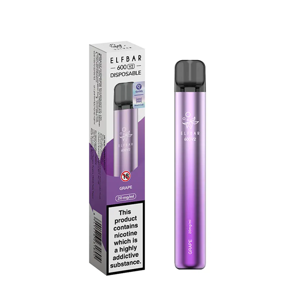 Elfbar 600 disposable vape Grape Flavour