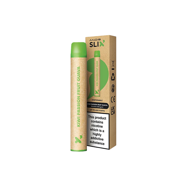 ANDS Slix Disposable Vape 600 Puffs Kiwi Passion Fruit Guava Flavour