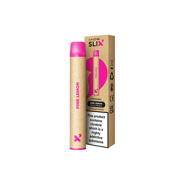 ANDS Slix Disposable Vape 600 Puffs Pink Lemon Flavour