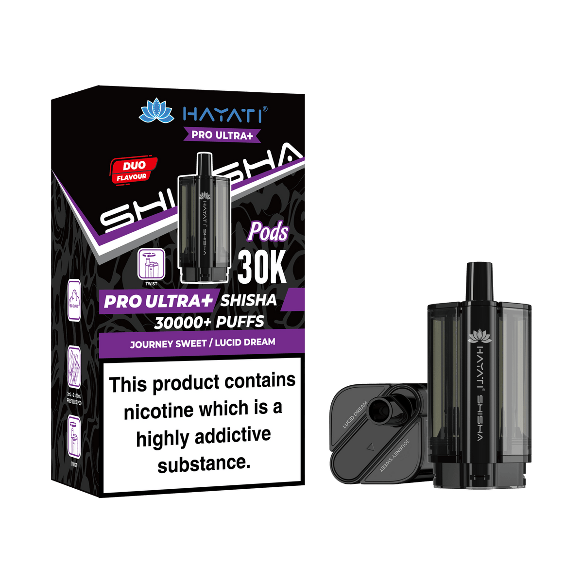 Hayati Pro Ultra Plus Shisha 30k Replacement Prefilled Pods