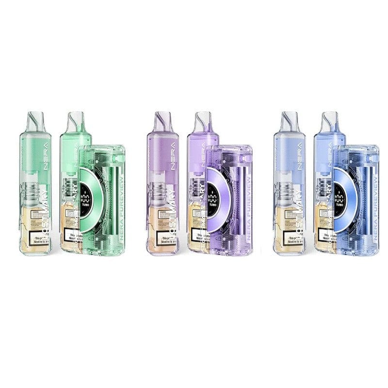 Lost Mary Nera 30k Puffs Pureview Prefilled Pod Kit with packaging and product display on a white background