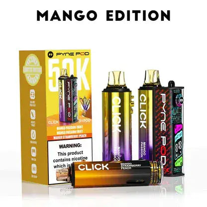 Pyne Pod Click 50K Prefilled Pod Kit – 50,000 Puffs, LED Display &amp; Mesh Coil