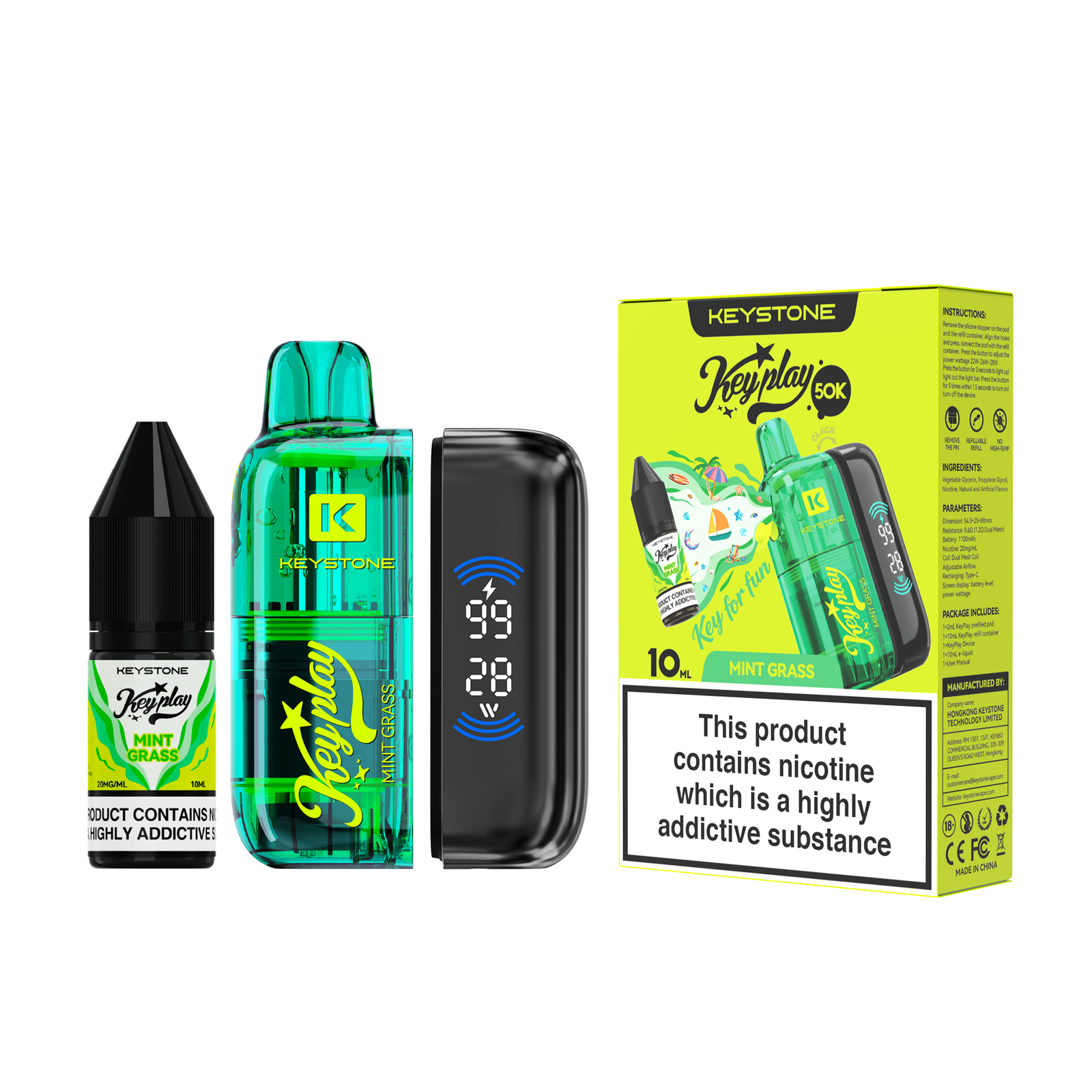 Keystone Keyplay 50K Refillable Pod Vape Kit (50,000 Puffs)