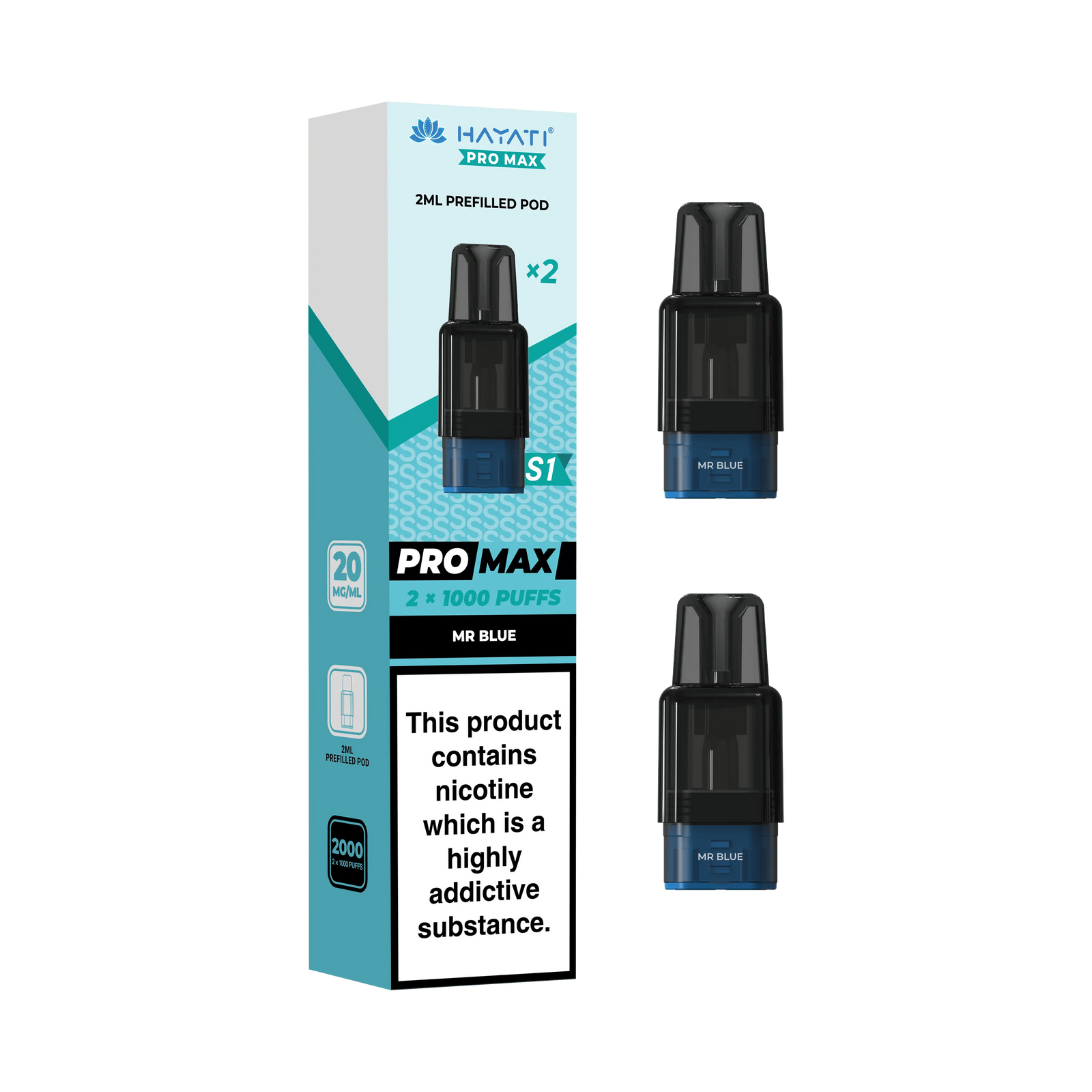 Hayati Pro Max S1 Replacement Refill Pods Vape At Door