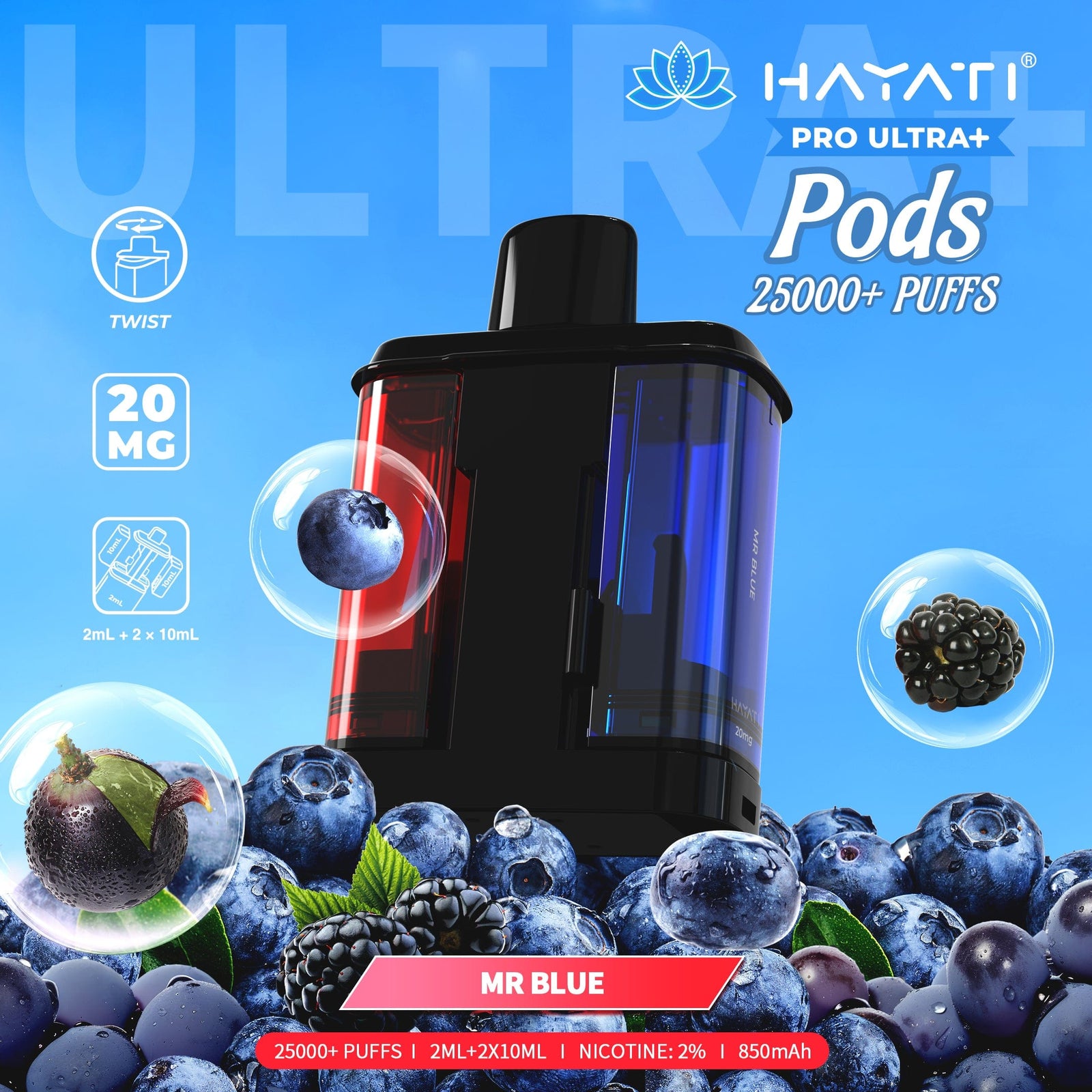 Hayati Pro Ultra Plus 25000 Replacement Prefilled Pods