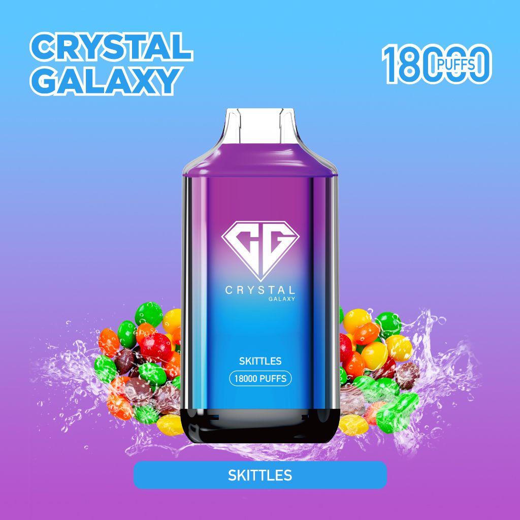 Crystal Galaxy 18000 Puffs Disposable Vape Skitles Flavour