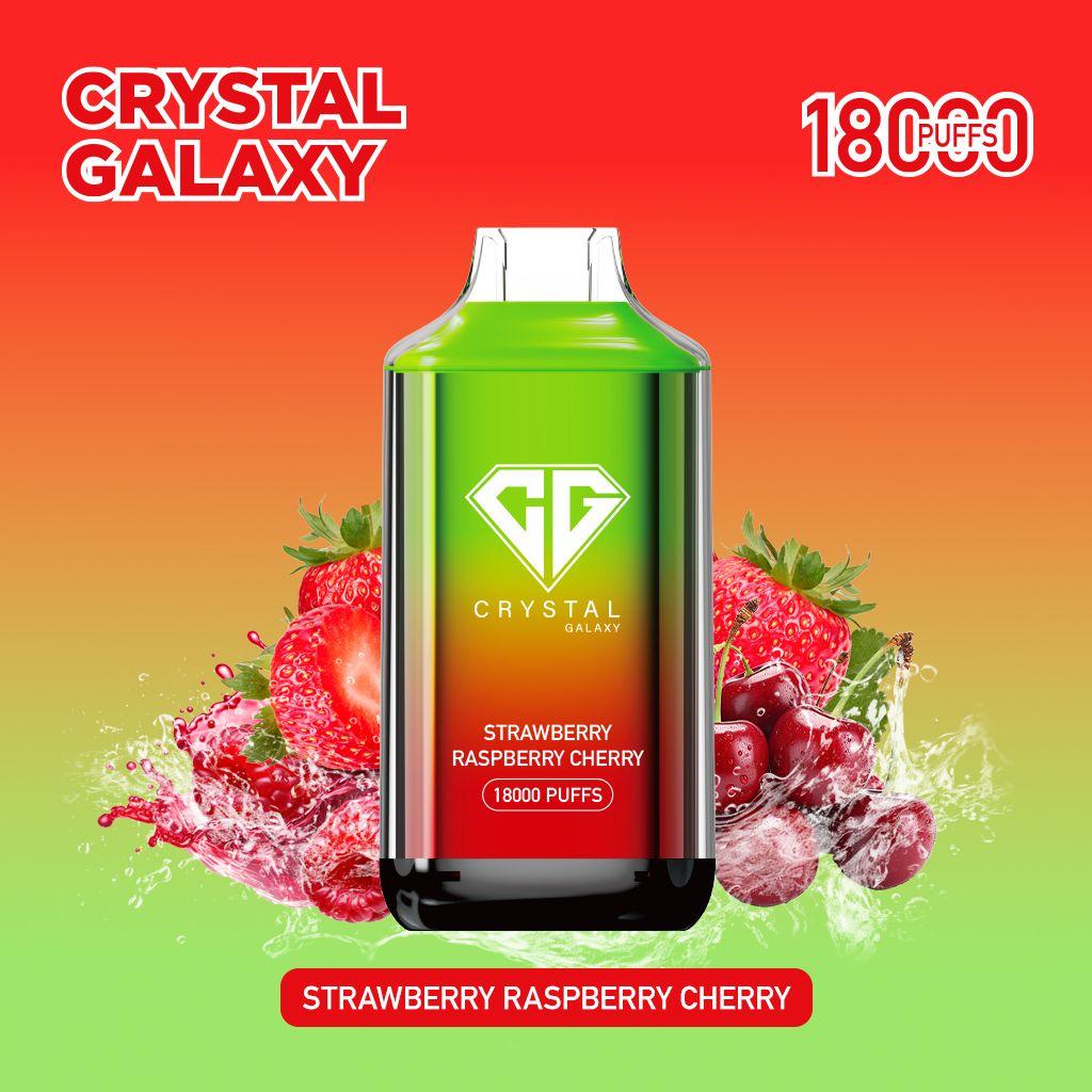 Crystal Galaxy 18000 Puffs Disposable Vape Strawberry Raspberry Cherry Flavour