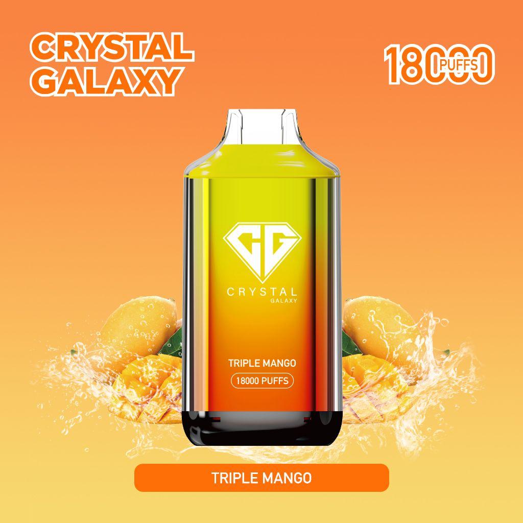 Crystal Galaxy 18000 Puffs Disposable Vape Triple Mango Flavour