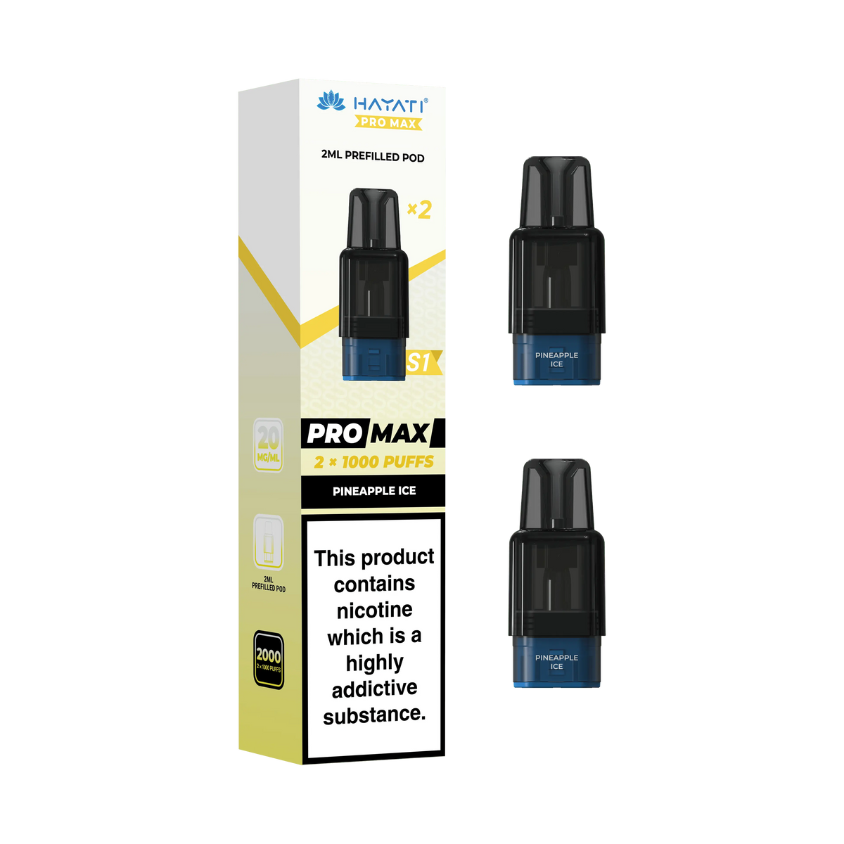 Hayati Pro Max S1 Replacement Refill Pods Vape At Door