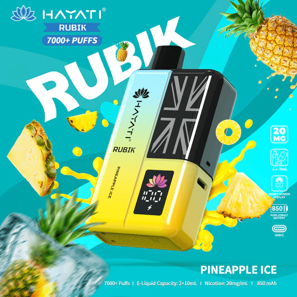 Hayati Rubik 7000 Puffs Pineapple Ice