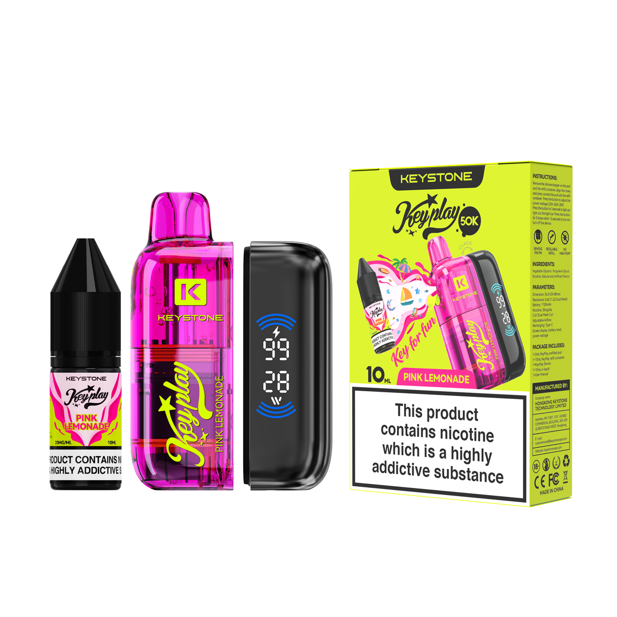 Keystone Keyplay 50K Refillable Pod Vape Kit (50,000 Puffs)
