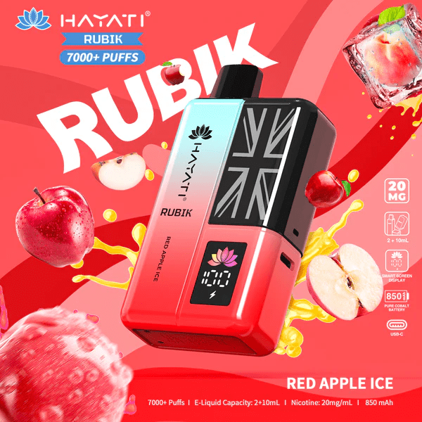 Hayati Rubik 7000 Puffs Red Apple Ice