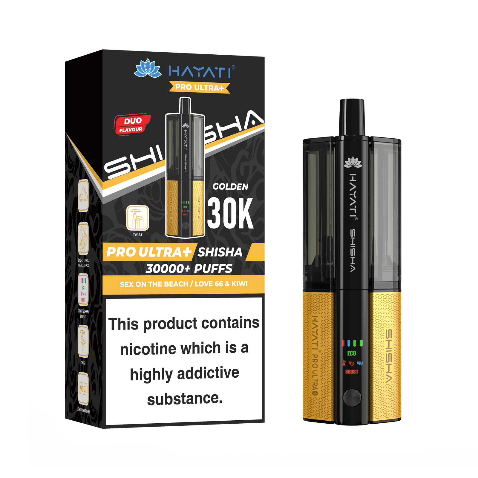 Hayati Pro Ultra Plus Shisha 30k Puffs Prefilled Pod Kit