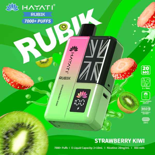 Hayati Rubik 7000 Puffs Strawberry Kiwi