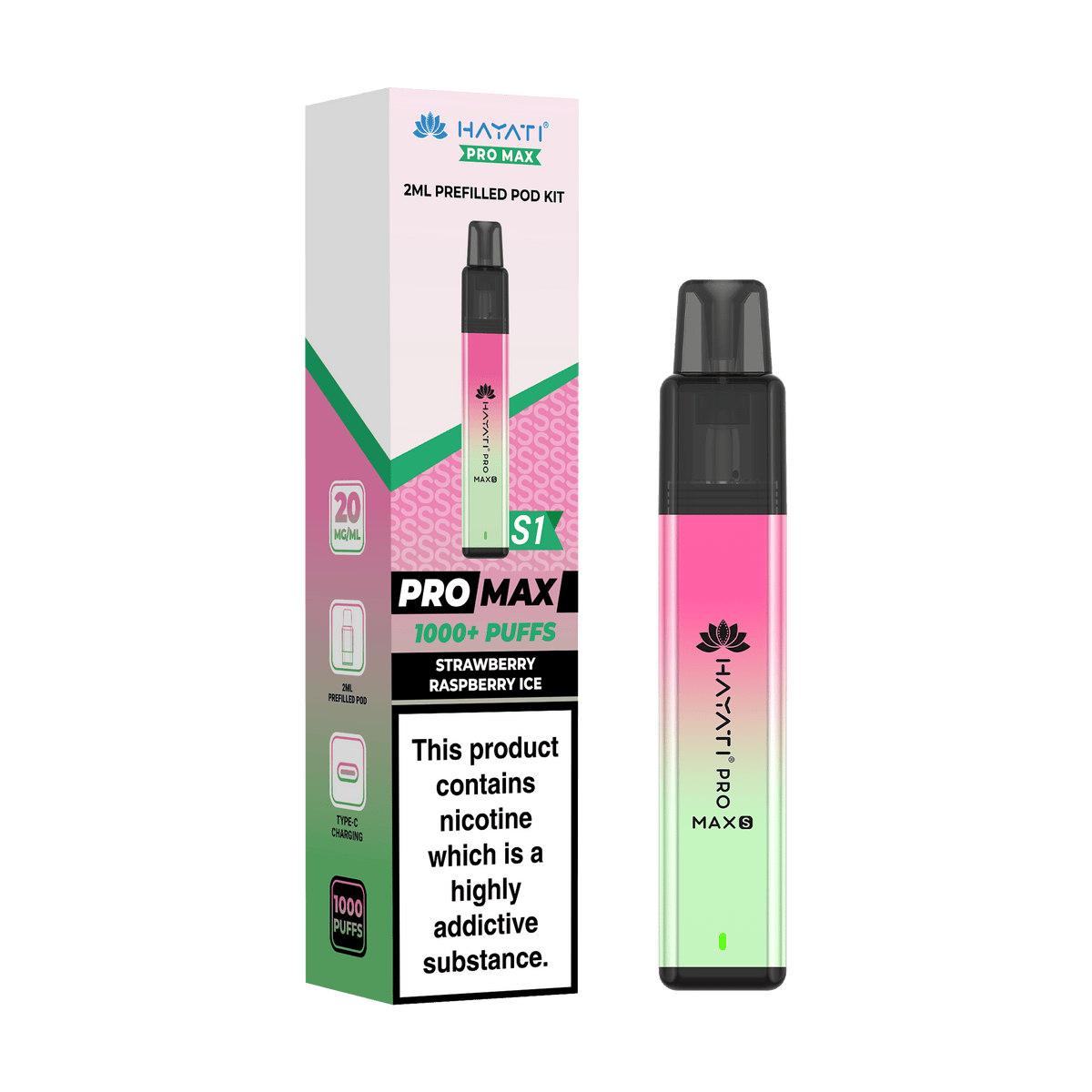 Hayati Pro Max S1 1000 Puff Prefilled Pod Kit