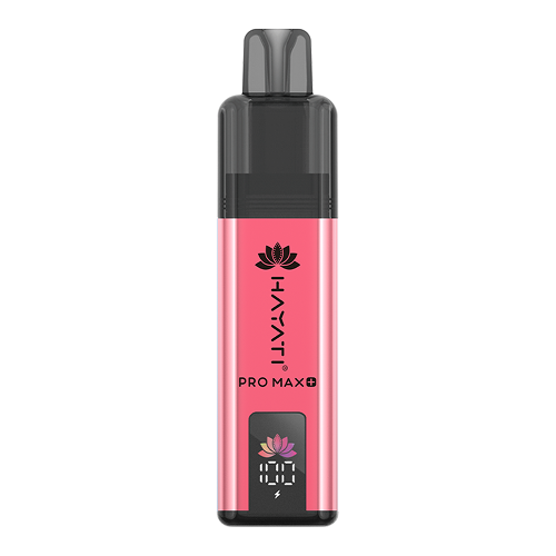A pink and black Hayati Pro Max+ 4000 vape device shown vertically against a plain white background.
