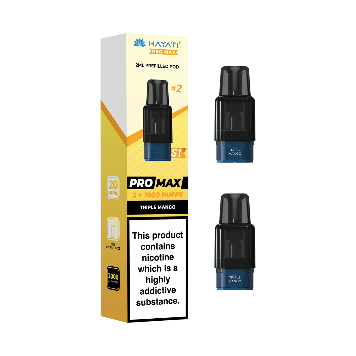 Hayati Pro Max S1 Replacement Refill Pods Vape At Door
