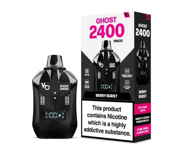 Vape Bars Ghost 2400 Puffs 4 in 1 Disposabe Vape Berry Burst 