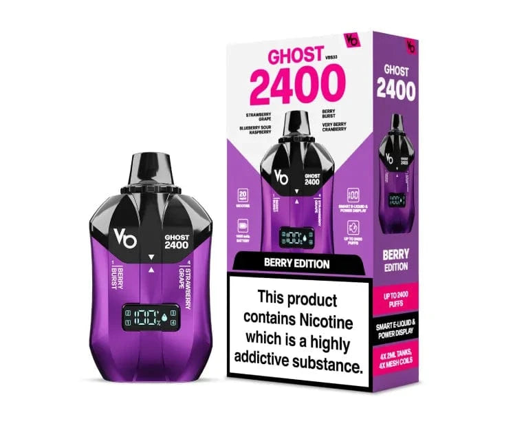 Vape Bars Ghost 2400 Puffs 4 in 1 Disposabe Vape Berry Edition