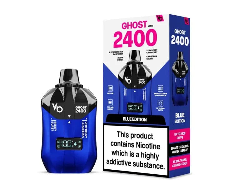 Vape Bars Ghost 2400 Puffs 4 in 1 Disposabe Vape Blue Edition
