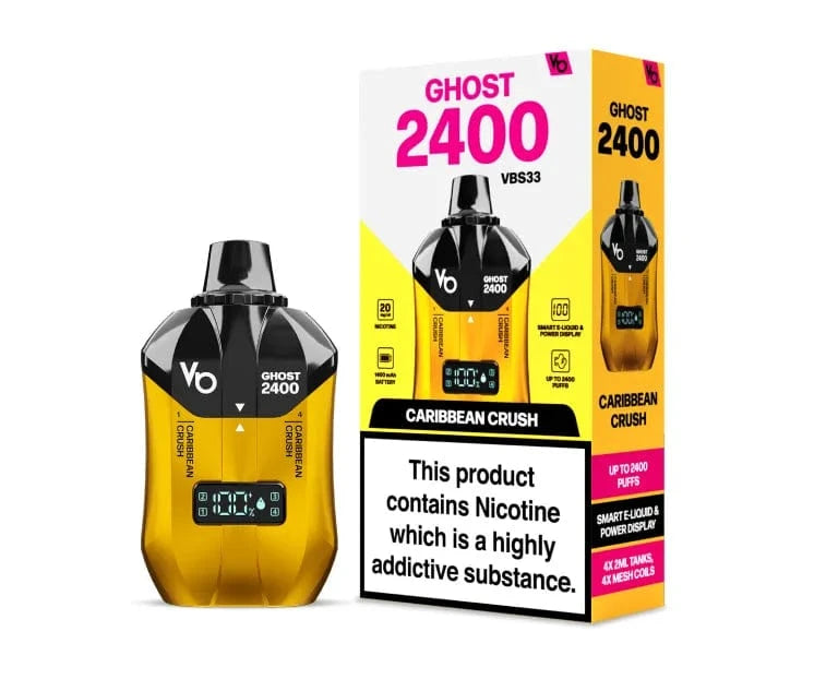 Vape Bars Ghost 2400 Puffs 4 in 1 Disposabe Vape Caribbean Crush