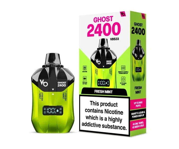 Vape Bars Ghost 2400 Puffs 4 in 1 Disposabe Vape Fresh Mint