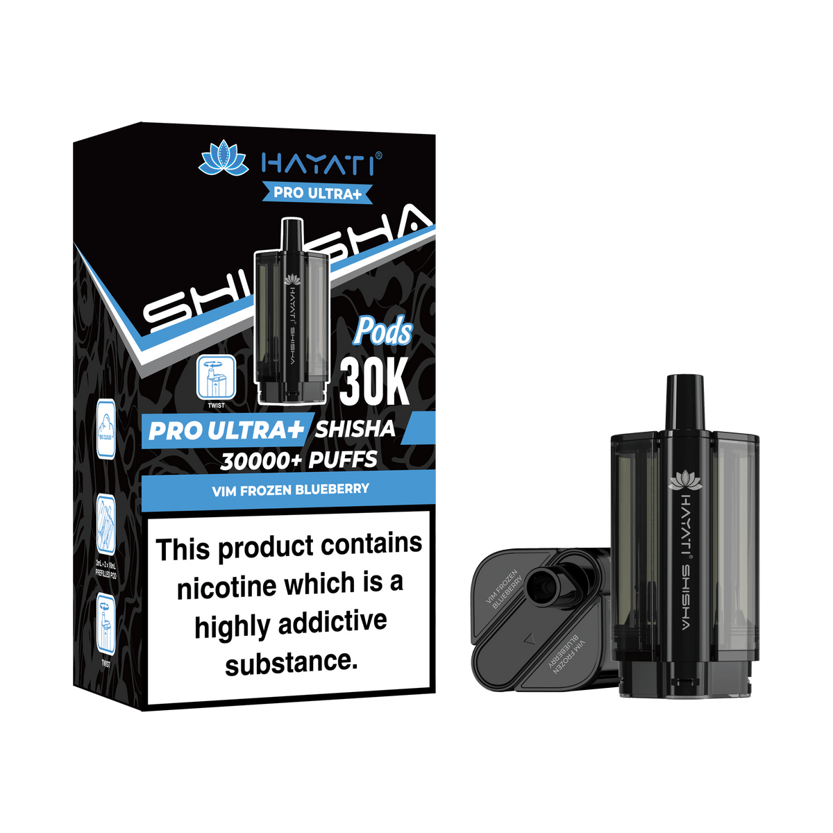 Hayati Pro Ultra Plus Shisha 30k Replacement Prefilled Pods