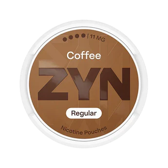 ZYN Coffee nicotine pouches container on a white background