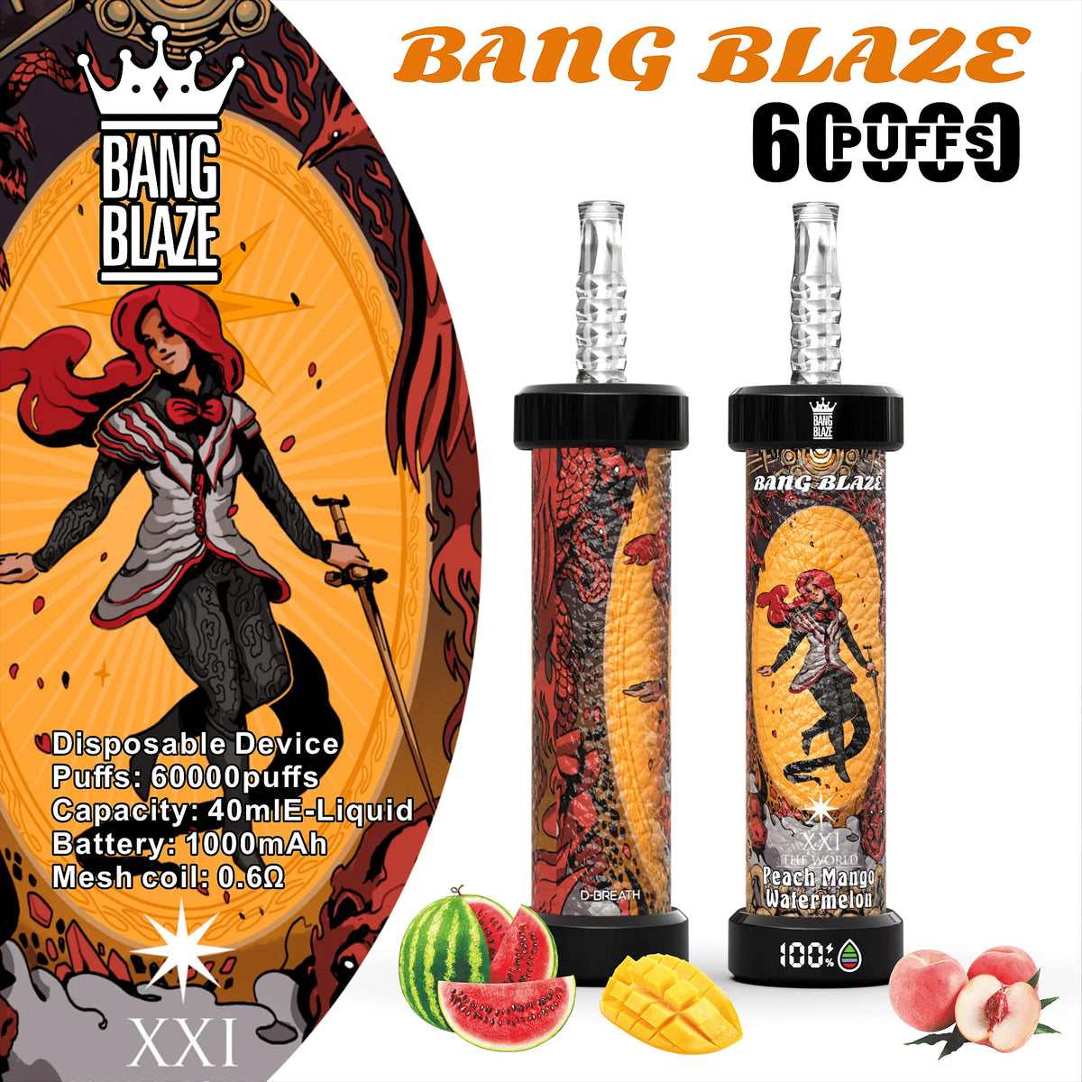 Bang Blaze 60K Shisha Vape (60,000+ Puffs) Vape At Door