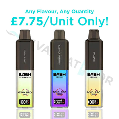Three Bash Echo pro 10k Devices with pricing detail on a white background.