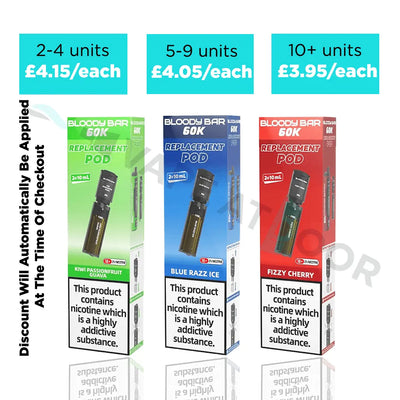 Bloody Bar 60K Replacement Pods Vape At Door