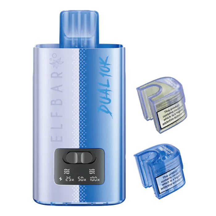 ELFBAR DUAL 10K Puffs Disposable Vape Kit Blue Edition Flavour