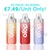Three gradient-colored 'Dojo Blast 10K' Vape Device with promotional text on a white background